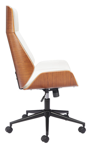 Zuo Flex High Back Office Chair White