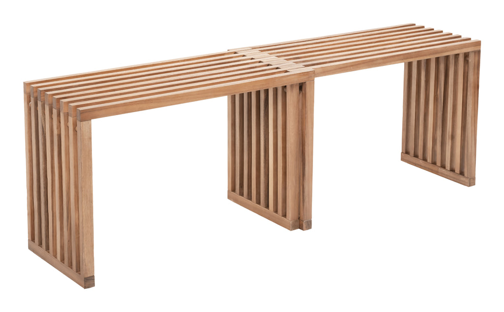 Zuo Riviera Extendable Bench (Set of 2) Natural