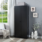 Manhattan Comfort Hopkins Modern 30" Storage Cabinet in Black (7-Shelf)