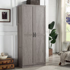 Manhattan Comfort Hopkins Modern 30" Storage Cabinet in Gray (7-Shelf)