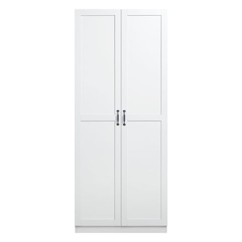 Manhattan Comfort Hopkins Modern 30" Storage Cabinet in White (7-Shelf)