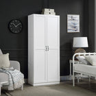 Manhattan Comfort Hopkins Modern 30" Storage Cabinet in White (7-Shelf)