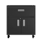 Manhattan Comfort Fortress Modern 30" Rolling Garage Cabinet in Charcoal Gray
