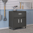 Manhattan Comfort Fortress Modern 30" Rolling Garage Cabinet in Charcoal Gray - 2GMCC-CH