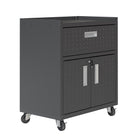 Manhattan Comfort Fortress Modern 30" Rolling Garage Cabinet in Charcoal Gray - 2GMCC-CH