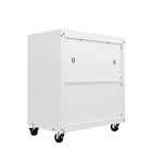 Manhattan Comfort Fortress Modern 30" Rolling Garage Cabinet in White - 2GMCC-WH