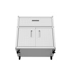 Manhattan Comfort Fortress Modern 30" Rolling Garage Cabinet in White - 2GMCC-WH