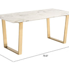 Zuo Atlas Dining Table White & Gold