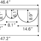 Zuo Reed Coffee Table Brass & Black