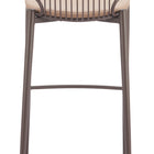 Zuo Silues Barstool (Set of 2) Taupe & Brown