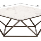 Zuo Tintern Coffee Table White & Antique Bronze