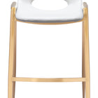 Zuo Desi Barstool (Set of 2) White & Gold