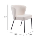 Zuo Aimee Dining Chair (Set of 2) Cream
