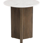 Zuo Tailo Side Table White & Brass