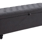 Zuo Halifax Storage Bench Gravel Gray