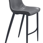 Zuo Magnus Barstool (Set of 2) Dark Gray & Black