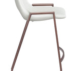 Zuo Desi Counter Stool (Set of 2) White & Walnut