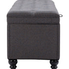 Zuo Halifax Storage Bench Gravel Gray