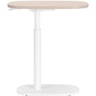 Zuo Buddy Adjustable Rotating Side Table Natural & White