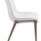 Zuo Magnus Dining Chair (Set of 2) White & Walnut