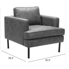 Zuo Decade Armchair Vintage Gray
