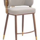 Zuo Brew Counter Stool Beige & Walnut