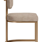 Zuo Velar Dining Chair (Set of 2) Beige & Bronze