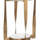 Zuo Orion Accent Table White & Brass