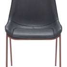 Zuo Magnus Dining Chair (Set of 2) Black & Walnut
