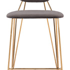 Zuo Georges Counter Stool (Set of 2) Gray & Gold