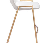 Zuo Desi Barstool (Set of 2) White & Gold