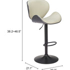 Zuo Meyane Barstool Gray