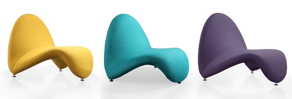 Manhattan Comfort MoMa Modern 3-Piece Accent Chair in Purple, Teal and Yellow