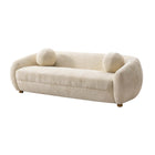 Manhattan Comfort Tribeca Mid-Century Modern 3-Piece Sofa Set in Cream