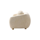 Manhattan Comfort Tribeca Mid-Century Modern 3-Piece Sofa Set in Cream
