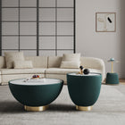 Manhattan Comfort Anderson Modern 3-Piece Coffee Table & End Table Set in Green