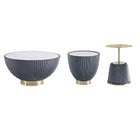 Manhattan Comfort Anderson Modern 3-Piece Coffee Table & End Table Set in Gray