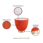 Manhattan Comfort Anderson Modern 3-Piece Coffee Table & End Table Set in Orange