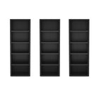 Manhattan Comfort Rivington Modern 28" Open Bookcase in Black - Set of 3