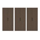 Manhattan Comfort Rivington Modern 38" Bookcase Cabinet in Walnut - Set of 3