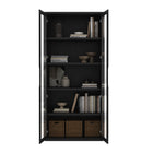 Manhattan Comfort Rivington Modern 38" Bookcase Cabinet in Black - Set of 3 - 3-BC005-BK