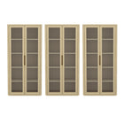 Manhattan Comfort Rivington Modern 38" Bookcase Cabinet in Natural Oak - Set of 3