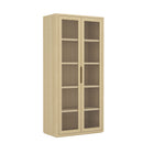 Manhattan Comfort Rivington Modern 38" Bookcase Cabinet in Natural Oak - Set of 3 - 3-BC005-NA