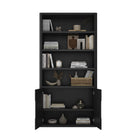 Manhattan Comfort Rivington Modern 40" Bookcase Cabinet in Black - Set of 3