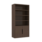 Manhattan Comfort Rivington Modern 40" Bookcase Cabinet in Walnut - Set of 3
