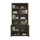 Manhattan Comfort Rivington Modern 40" Bookcase Cabinet in Walnut - Set of 3