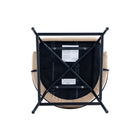 Manhattan Comfort Gracie Modern Metal Upholstered Barstool in Tan and Black - Set of 3