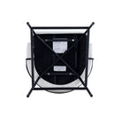 Manhattan Comfort Gracie Modern Metal Upholstered Barstool in White and Black - Set of 3