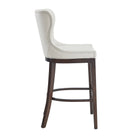 Manhattan Comfort Blair Modern Wood Upholstered Barstool in White - Set of 3