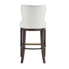 Manhattan Comfort Blair Modern Wood Upholstered Barstool in White - Set of 3